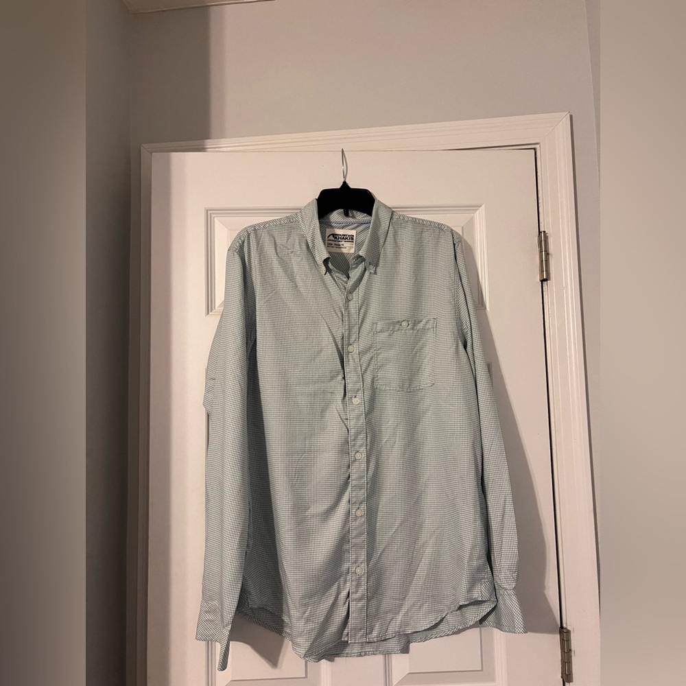 Mountain Khakis MK Shirt Men’s Cain Large L Green Gingham Check Classic Fit